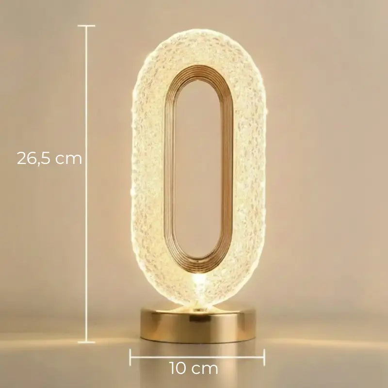 Luminária de Mesa Cristale Oval Luxuosa - Casas Gael