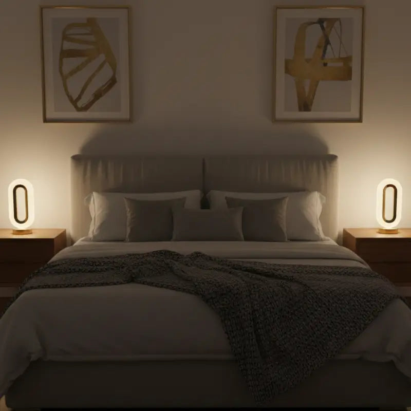 Luminária de Mesa Cristale Oval Luxuosa - Casas Gael