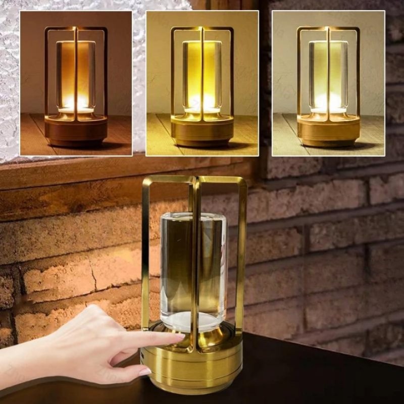 Luminária de Mesa Decorativa em Metal LED Dimerizável - Casas Gael