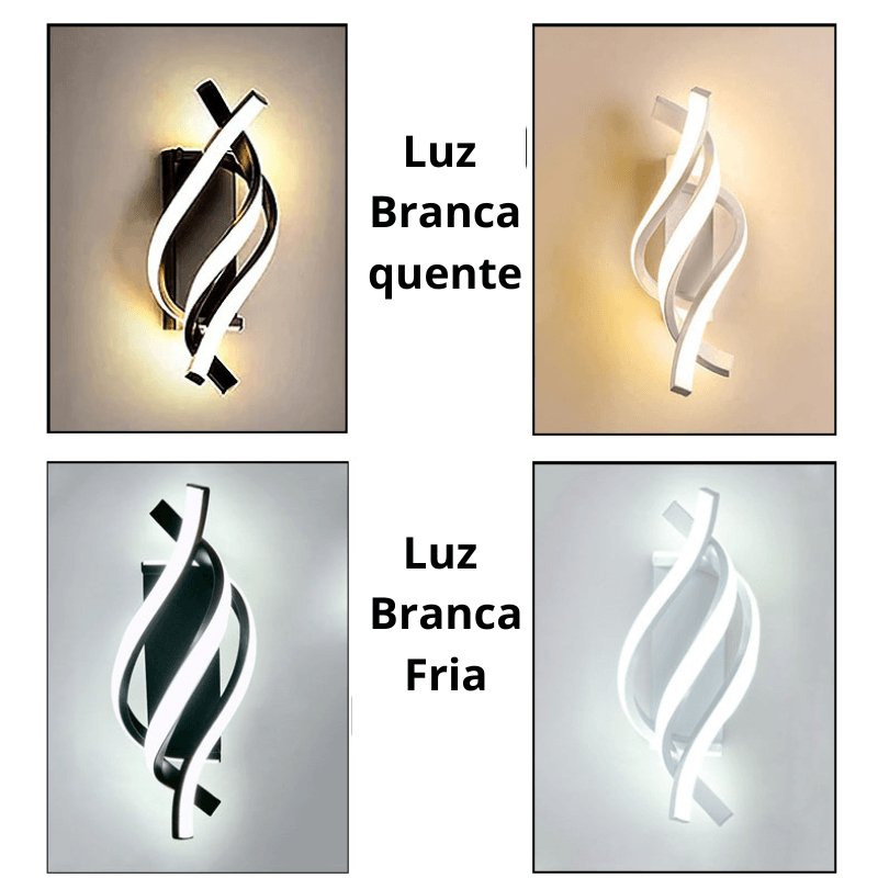 Luminária de Parede Espiral Moderna - Casas Gael