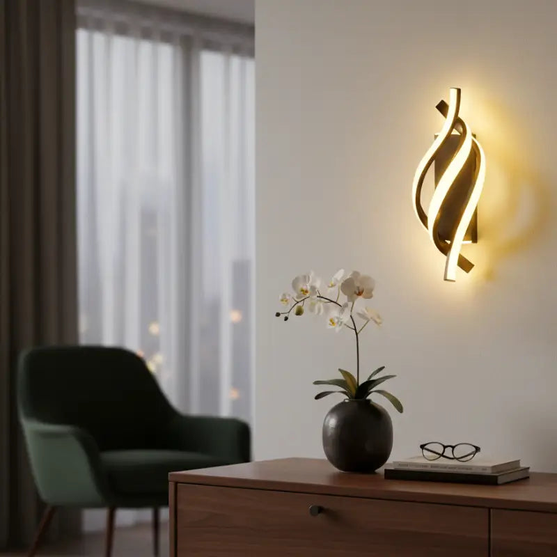 Luminária de Parede Espiral Moderna - Casas Gael