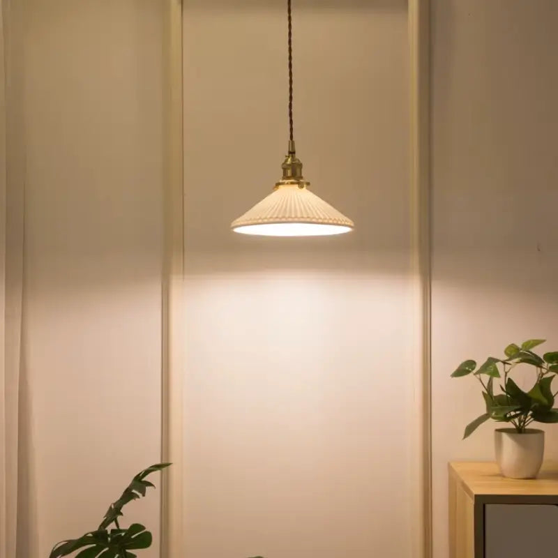 Luminária de Teto Retrô em Cerâmica Premium