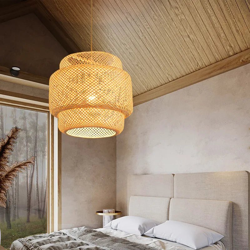 Luminária de Teto Para Sala Pendente Rattan - Casas Gael