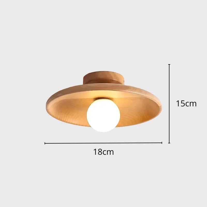 Luminária de Teto Sobrepor em Madeira - Casas Gael