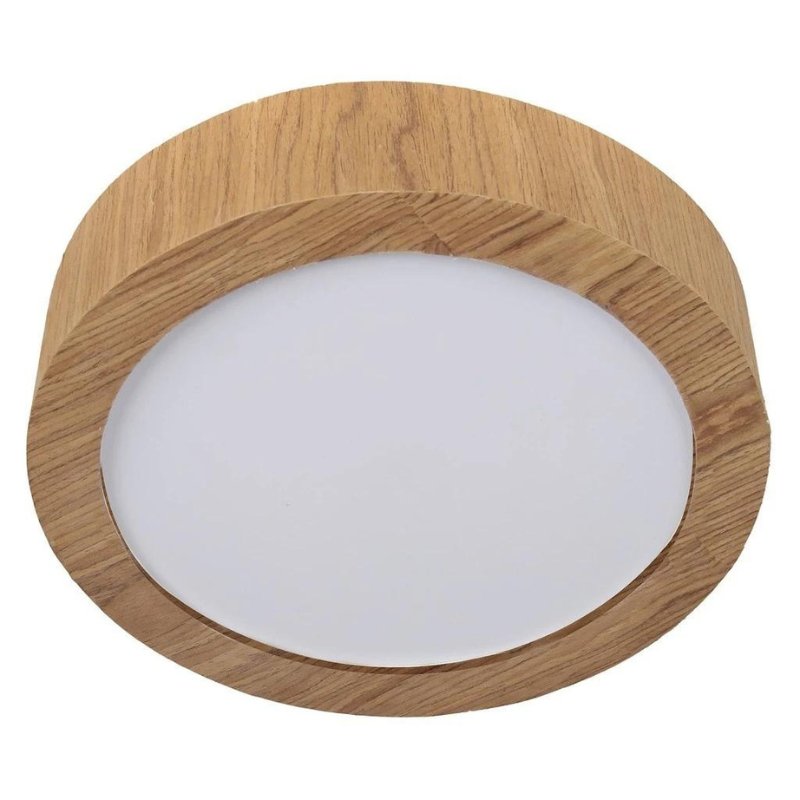 Plafon Redondo LED 12W Bivolt Madeira Freijó - Casas Gael