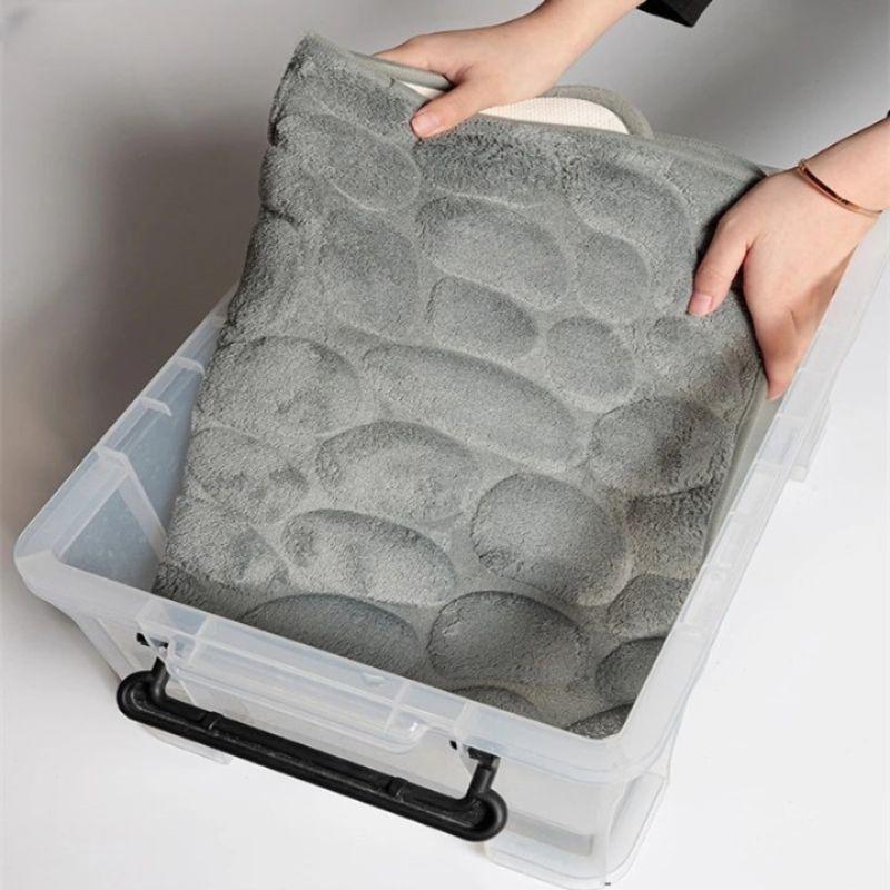 Tapete para banheiro antiderrapante absorvente e macio 60x40cm - Casas Gael