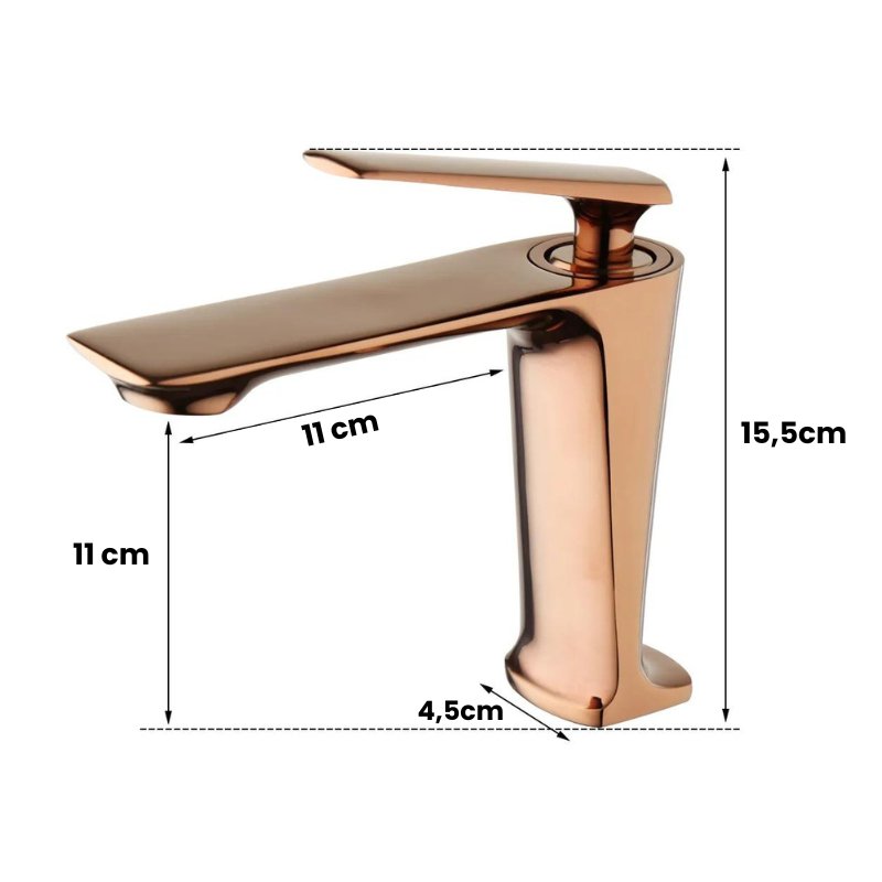 Torneira Monocomando Rose Gold - Nina - Casas Gael