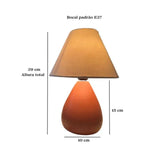 Abajur de Mesa em Cerâmica e Tecido Bivolt