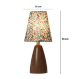 Abajur de Mesa Cúpula de Tecido Floral Clássico - Casas Gael