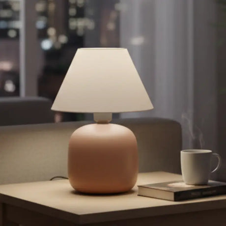 Abajur de Mesa Para Quarto em Cerâmica Bivolt - Casas Gael