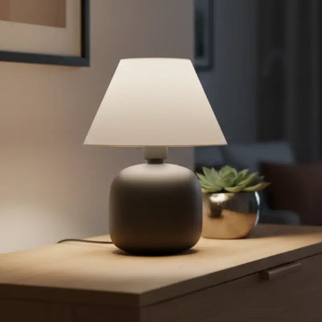 Abajur de Mesa Para Quarto em Cerâmica Bivolt - Casas Gael