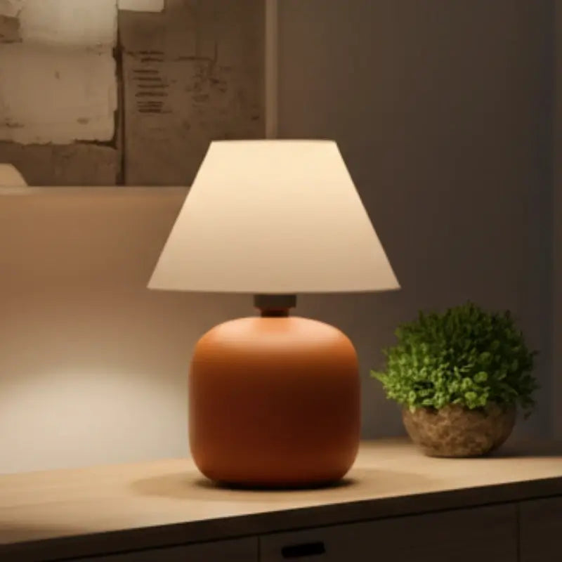 Abajur de Mesa Para Quarto em Cerâmica Bivolt - Casas Gael