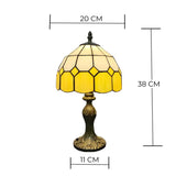 Abajur de Mesa Premium Vidro e Metal Estilo Tiffany Vintage - casas Gael