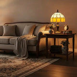 Abajur de Mesa Premium Vidro e Metal Estilo Tiffany Vintage - casas Gael