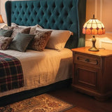 Abajur de Mesa Premium Vidro e Metal Estilo Tiffany Vintage - casas Gael