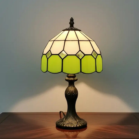 Abajur de Mesa Premium Vidro e Metal Estilo Tiffany Vintage - casas Gael