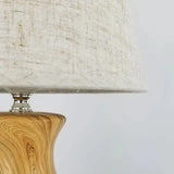 Abajur de Mesa em Cerâmica Efeito Madeira  - Casas Gael