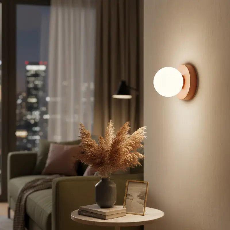 Arandela de Parede Para Quarto Globo de Vidro - Casas Gael