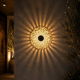 Arandela Solar LED Mandala Luz Quente IP65 para Jardim - Casas Gael
