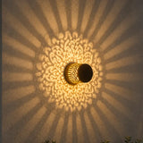 Arandela Solar LED Mandala Luz Quente IP65 para Jardim - Casas Gael