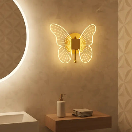 Arandela de Parede Borboleta Sofisticada - Casas Gael