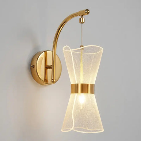 Arandela de Parede Dourada 3 Cores de Luz Bivolt - Casas Gael