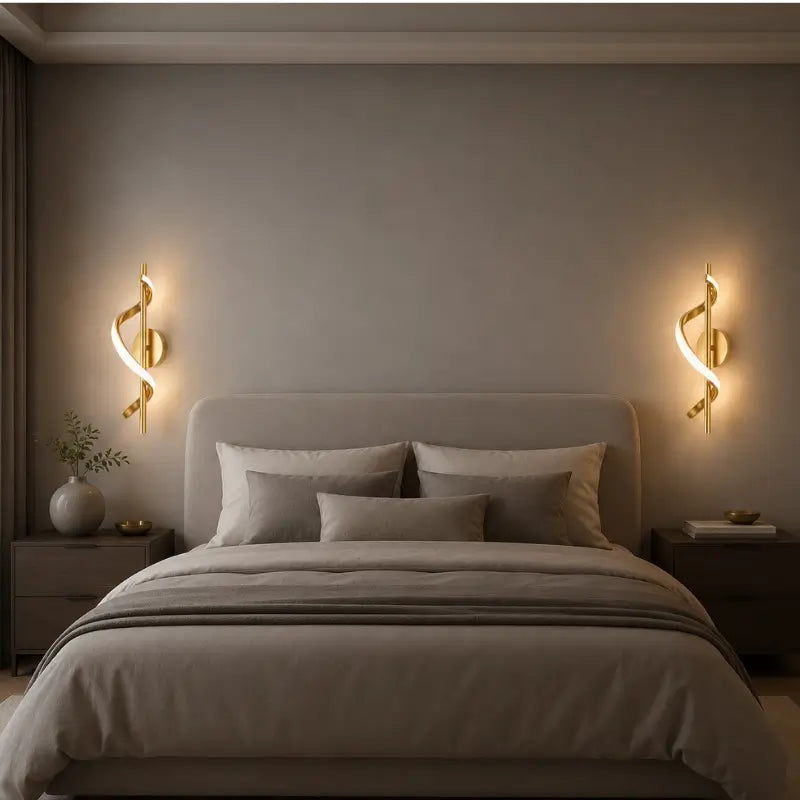 Arandela de Parede Espiral LED de Quarto - Casas Gael