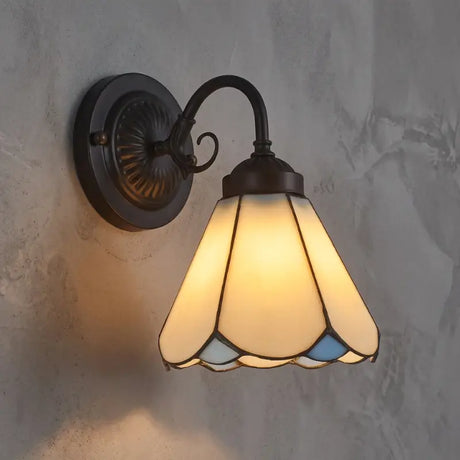 Arandela de Parede Estilo Tiffany Vidro Sextavado Europeia - Casas Gael