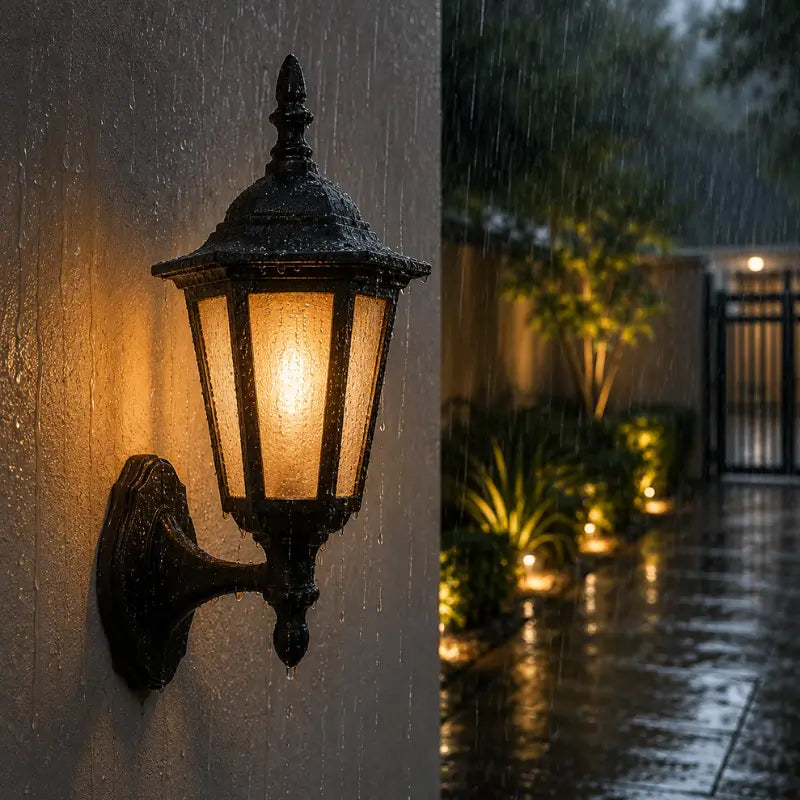 Arandela de Parede Externa Vintage Sextavada para Jardim - Casas Gael