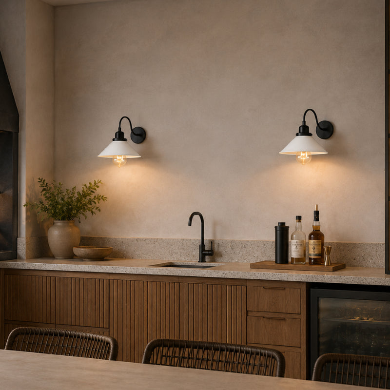 Arandela de Parede Industrial em Metal - Casas Gael