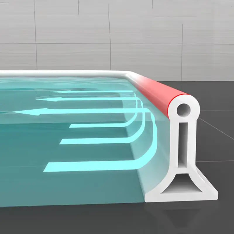 Barreira Vedação para Banheiro Adesiva para Bloqueio de Água 2 Metros -Casas Gael