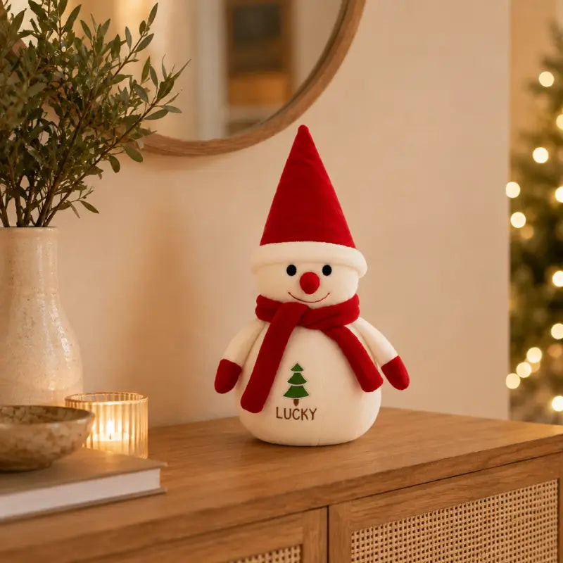 Boneco de Neve de Pelúcia Decoração de Natal - Casas Gael