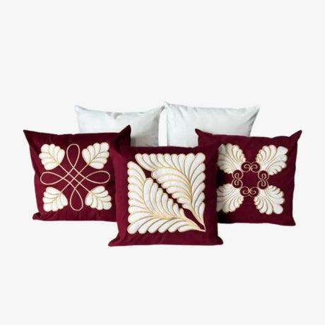 Conjunto 5 Capas de Almofada Bordada 45x45cm