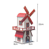 Decoração de Natal Moinho Vila de MDF - Casas Gael