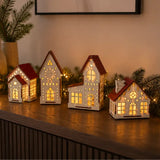 Decoração de Natal Vila de Casinhas Iluminadas 4 peças - casas Gael