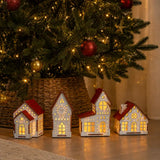 Decoração de Natal Vila de Casinhas Iluminadas 4 peças - casas Gael
