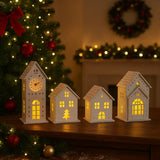 Decoração de Natal Vila de casas 4 peças com Luz - Casas Gael