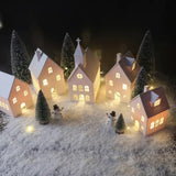 Decoração de Natal Vila de casas 5 peças Com Velas de Led - Casas Gael