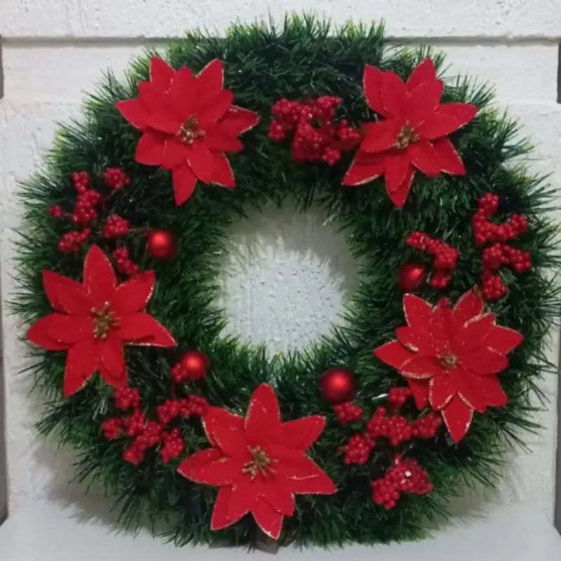 Enfeite de Natal Guirlanda 38cm - Casas Gael