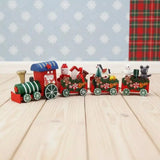 Enfeite de Natal Trenzinho Natalino em Madeira - Casas Gael