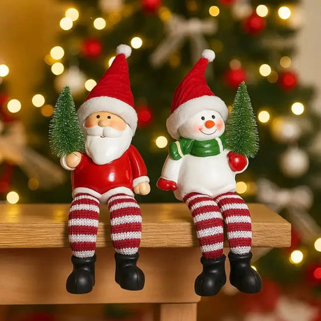 Enfeites de Natal em Cerâmica 2 Peças Decorativas - Casas Gael