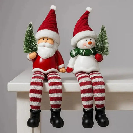 Enfeites de Natal em Cerâmica 2 Peças Decorativas - Casas Gael
