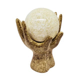 Estatueta Decorativa Centro de Mesa Mãos e Globo em Cerâmica