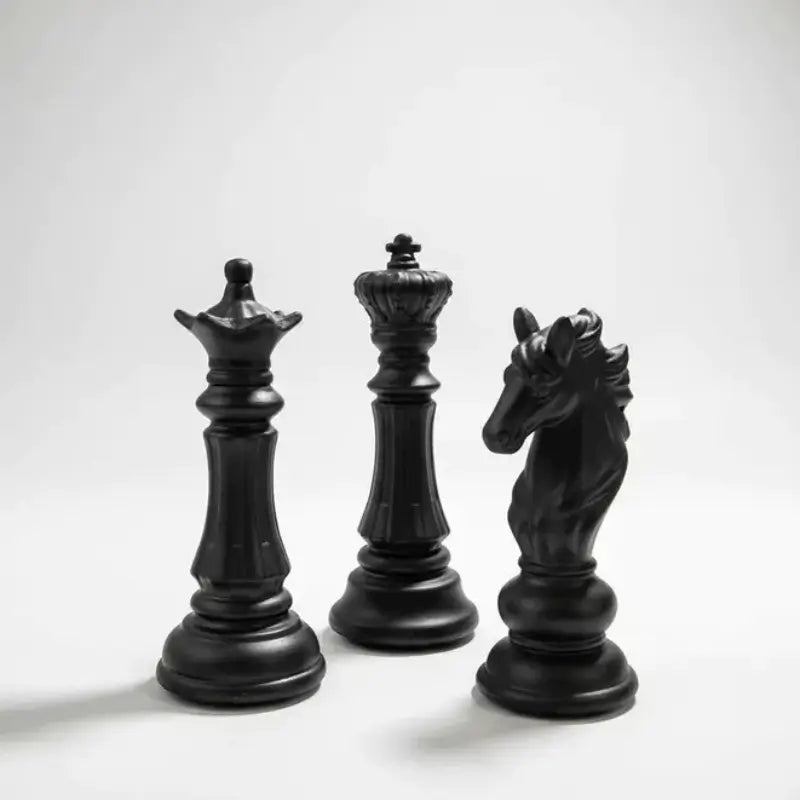 Conjuto Estatuetas Peças de Xadrez Decorativas