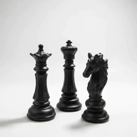 Conjuto Estatuetas Peças de Xadrez Decorativas