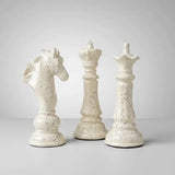 Conjuto Estatuetas Peças de Xadrez Decorativas