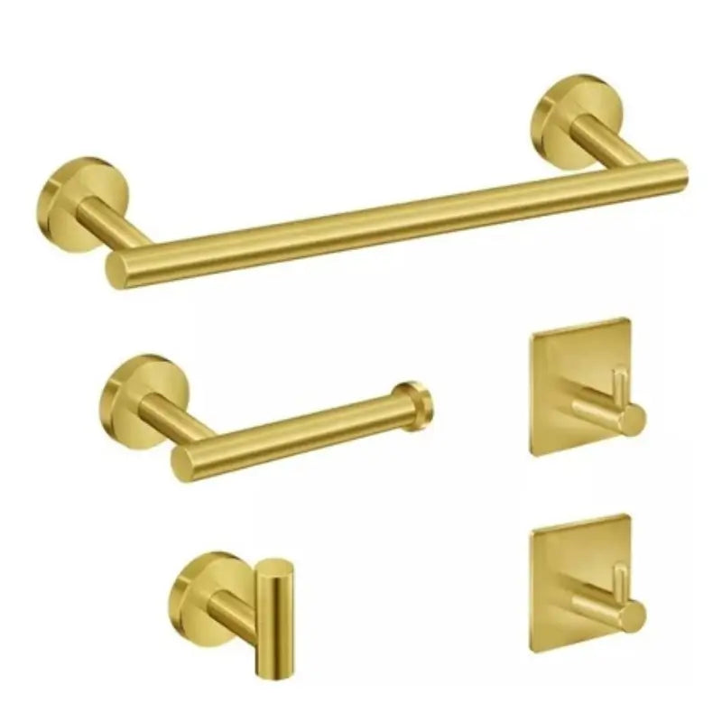 Kit Acessórios para Banheiro em Aço inoxidável 5 Peças - Casas Gael