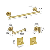 Kit Acessórios para Banheiro em Aço inoxidável 5 Peças - Casas Gael
