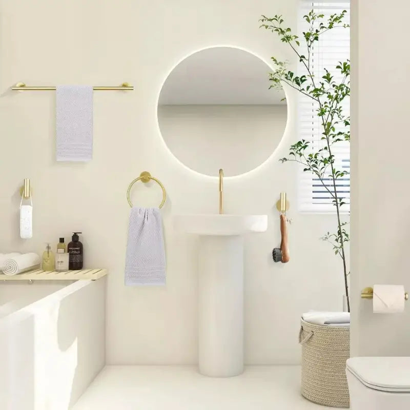 Kit Acessórios para Banheiro em Aço inoxidável 5 Peças - Casas Gael