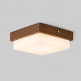 Luminária de Teto Plafon Decorativo de Madeira 20cm - Casas Gael 